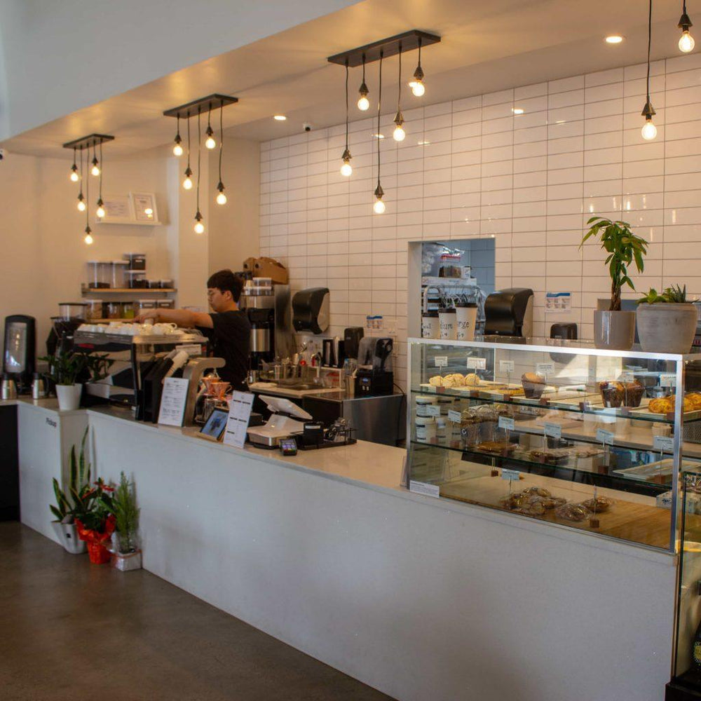 C Market Coffee (Coquitlam Cafe) offering specialty coffee, elevated coffee bar with freshly roasted coffee beans