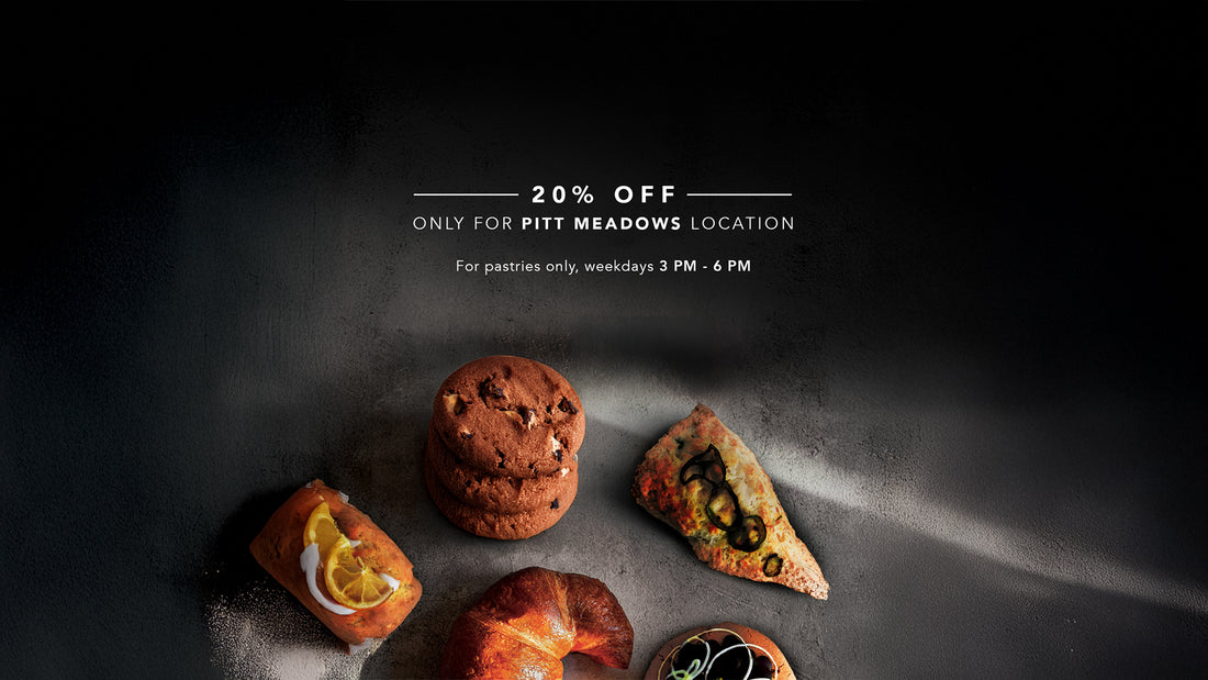 Get 20% off all pastries at C Market Coffee Pitt Meadows
Available every weekday from 3 PM to 6 PM
Perfect time for an afternoon treat